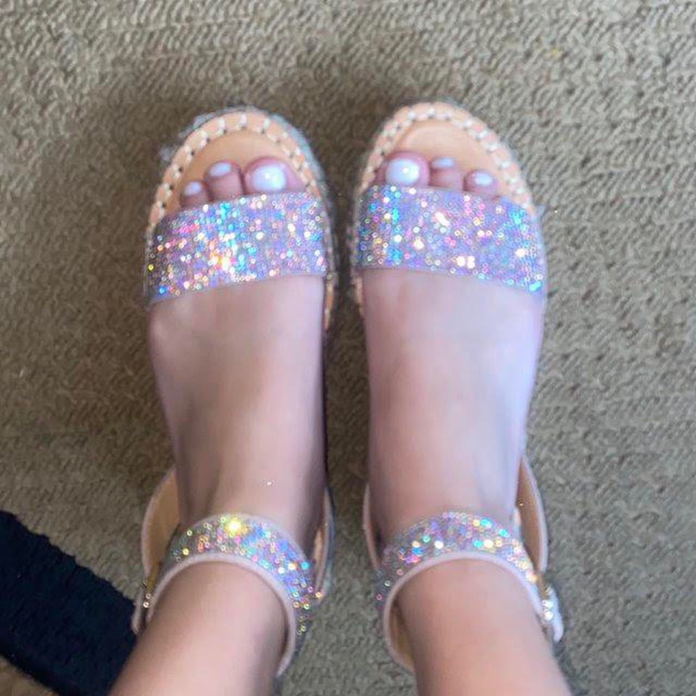 Women’s Steve Madden Rhinestone Summer Sandal Flatform